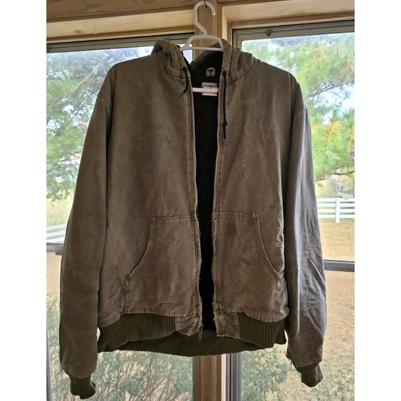 Carhartt Men‎ Chore Jacket XXL Tall Thrashed Distressed Jacket Hooded J130DES